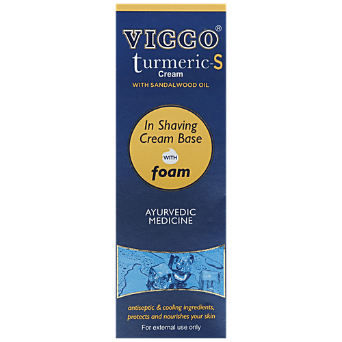 Buy Vicco Turmeric S Cream With Sandalwood Oil Shaving Base With Foam ...