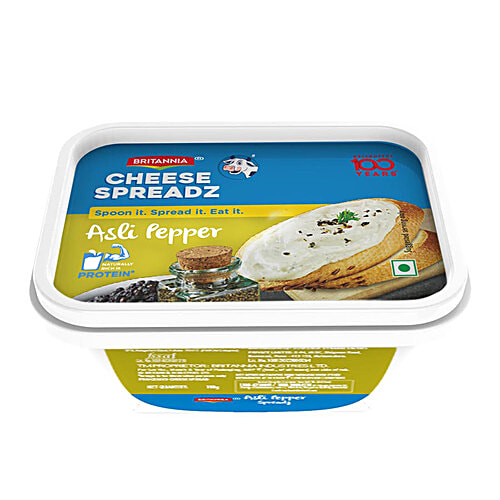 Buy Britannia Cheese Spreadz Asli Pepper 180 Gm Box Online At The Best