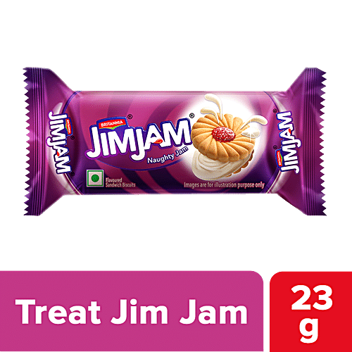 Buy Britannia Treat Jim Jam Biscuits 25 gm Pouch Online at Best