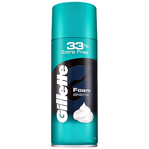 gillette classic sensitive skin pre shave foam