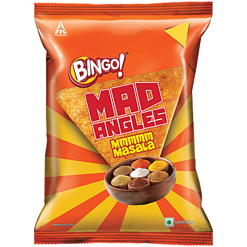 Bingo! Mad Angles Mmmmm Masala Triangle Chips, 60 g  