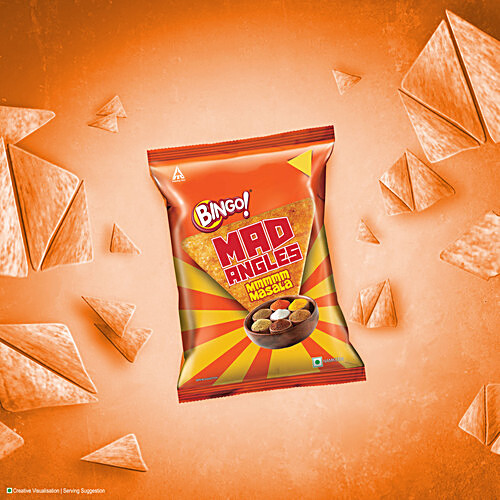 Bingo! Mad Angles Mmmmm Masala Triangle Chips, 60 g  