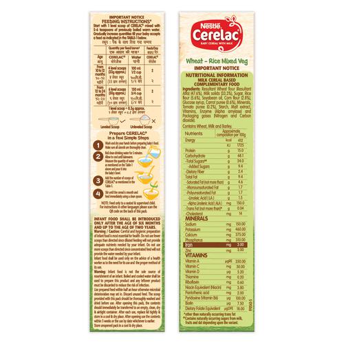 Buy Nestle Cerelac - Rice Vegetables (Stage 2) 2x300 gm (Multipack) Online  at Best Price. of Rs 600 - bigbasket