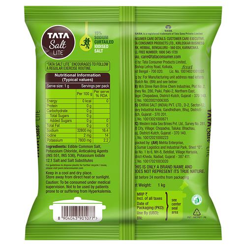 Buy Tata Salt Lite 1 Kg Pouch Online At Best Price of Rs 43