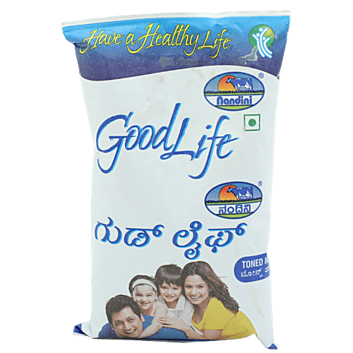 Buy Nandini Goodlife Toned Milk 500 Ml Pouch Online At Best Price Bigbasket