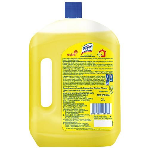 249154 3 8 Lizol Disinfectant Surface Floor Cleaner Liquid Citrus Kills 999 Germs 