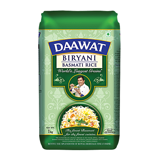 Buy Daawat Basmati Rice Biryani 1 Kg Pouch Online At Best Price of Rs