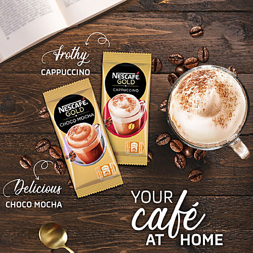 Nescafe Gold Cappuccino Strong, 8 Mugs Instant Coffee Price in India - Buy Nescafe  Gold Cappuccino Strong, 8 Mugs Instant Coffee online at