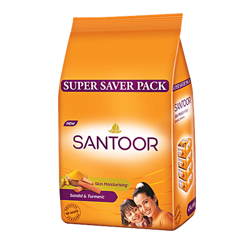 Buy Santoor Bathing Soap Sandal Turmeric 100 Gm Online At Best Price of ...