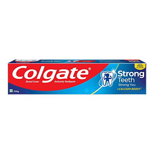 Buy Colgate Toothpaste Strong Teeth Dental Cream Anti Cavity 200 Gm ...