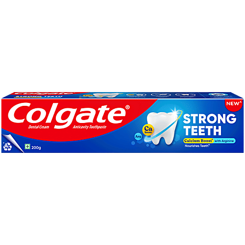 Buy Colgate Toothpaste Strong Teeth Dental Cream Anti Cavity 200 Gm ...