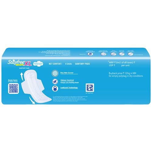 Buy STAYFREE Secure Nights Sanitary Pad - With Cottony Soft Comfort & Back  Leak Guard Online at Best Price of Rs 445.5 - bigbasket