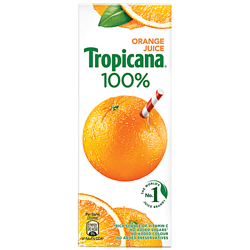 Buy Tropicana 100 Juice Orange 200 Ml Online At Best Price of Rs 30 ...