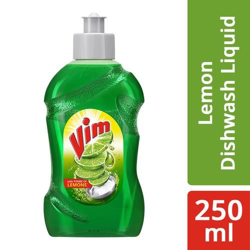 Vim Dishwash Liquid Gel Lemon 250ml Bottle+Kitchen Cleaner Spray
