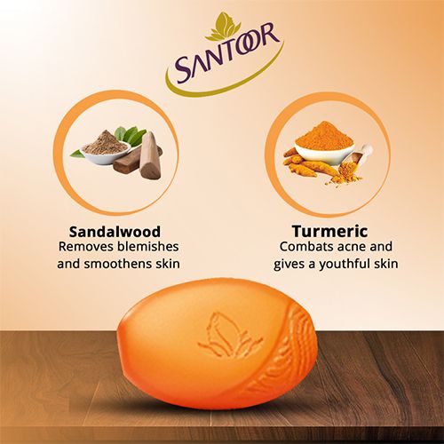 santoor sandal & turmeric soap