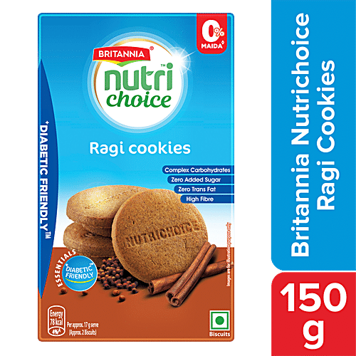 Buy Britannia Nutri Choice Cookies Ragi 150 Gm Carton Online At Best