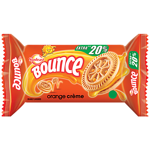 Buy Sunfeast Bounce Biscuits Orange Creme Cookies 50 Gm Online At The Best Price Bigbasket