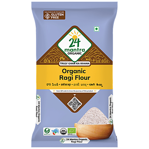 Buy 24 Mantra Organic Flour Ragi 500 Gm Pouch Online At Best Price Of ...