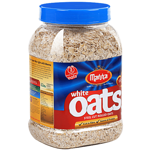 Buy Manna Oats White Hi Fibre 500 Gm Jar Online At Best Price of Rs 125 ...