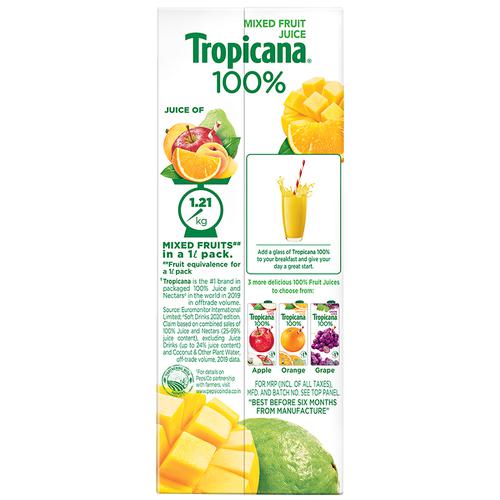 Buy Tropicana Mixed Fruit 100 Juice 0 Ml Online At Best Price Of Rs 30 Bigbasket