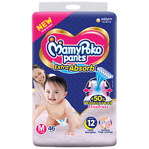 Buy Mamypoko Pants Extra Absorb Diaper Medium 7 12 kg 56 Pcs Online At ...