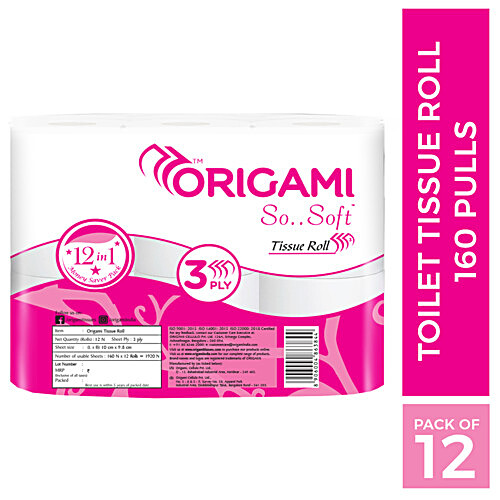 Buy Origami So Soft 3 Ply - Toilet Tissue Rolls 10 + 2 Rolls Online at ...