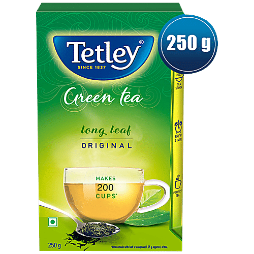 Buy Tetley Green Tea - Long Leaf 250 gm Packet Online at Best Price. of ...