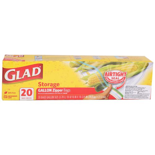 Buy Glad Zipper Storage Gallon 20 Nos Online at the Best Price of Rs ...