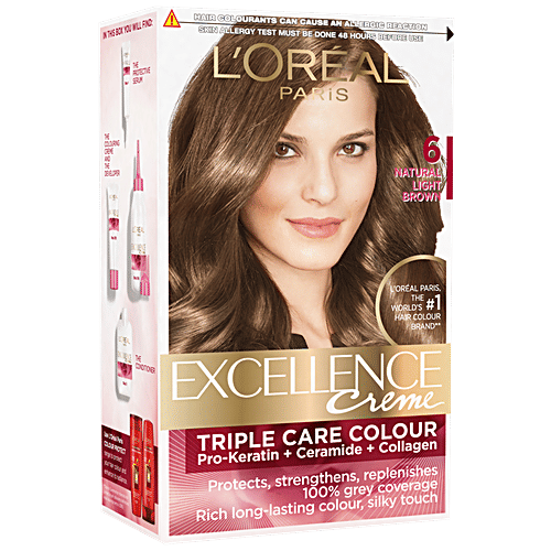 Buy Loreal Paris Excellence Creme Light Brown 06 72 Ml 100 Gm Online At ...