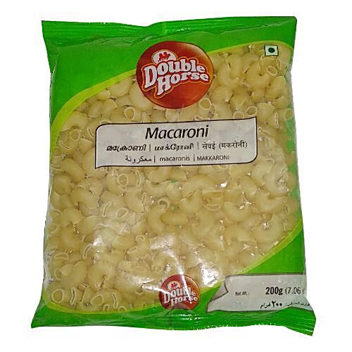 Double Horse Macaroni, 200 g Pouch Zero Trans Fat, Zero Cholesterol