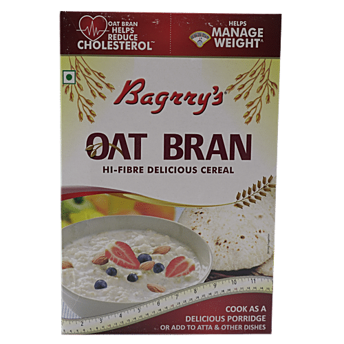 Buy Bagrrys Oat Bran Hi Fibre Delicious Cereal 200 Gm Box Online at the ...