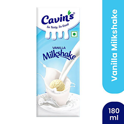 Cavins Vanilla Milkshake - With Zinc, Vitamin A & D Added, Immunity Booster, 180 ml Tetra Pak Zinc, Vitamin A & D Added, No Added Preservatives