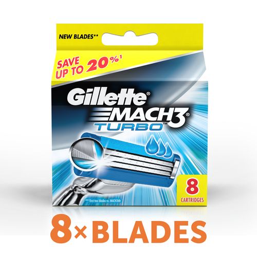 mooi Ecologie Netto Buy Gillette Mach 3 Turbo Manual Shaving Razor Blades Cartridge 8 Pcs  Online at the Best Price of Rs 1017 - bigbasket