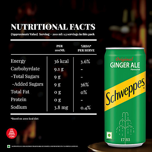 Buy Schweppes Gingerale Original 300 Ml Online At The Best Price Of Rs ...