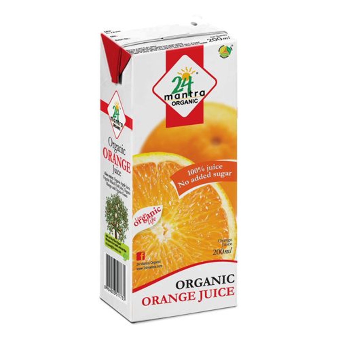 Buy 24 Mantra Juice Orange 200 Ml Tetra Pak Online at the Best Price of ...