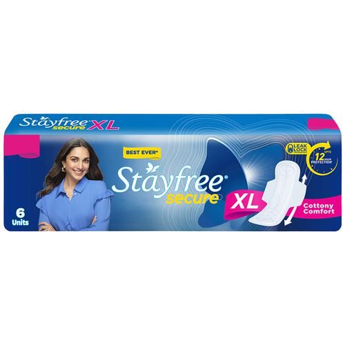 Buy STAYFREE Sanitary Pads - Secure Xl Cottony Soft, With Wings 6 pads  Online at Best Price. of Rs 40.74 - bigbasket