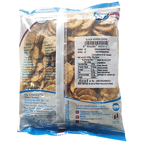 Buy Rajam Snacks Chips Black Pepper 200 Gm Online at the Best Price of ...