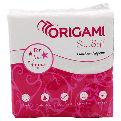 Buy Origami So Soft Plain Luncheon Napkins 32 X 32 Cm 50 Pcs Online At Best Price Bigbasket