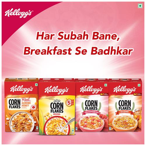 Kelloggs Corn Flakes With Real Strawberry Puree, 575 g  High in Vitamin C, High in Iron