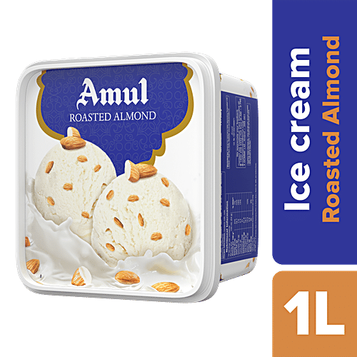 Buy Amul Real Ice Cream Roasted Almond 1 Lt Tub Online At Best Price of ...