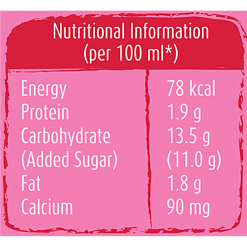 Mother Dairy Lassi - Strawberry, Rich in Calcium, 180 ml Bottle 