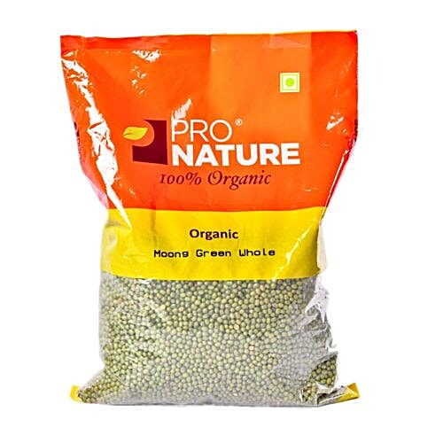 Buy Pro Nature Organic Green Moong Whole 1 Kg Pouch Online at the Best ...