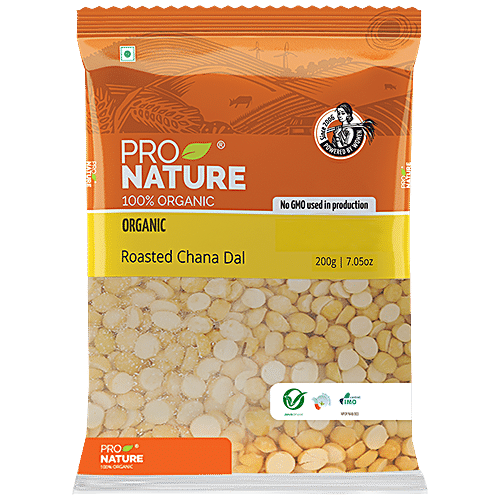 Pro Nature Organic - Roasted Chana Dal/Kadale Bele, 200 g Pouch of Rs ...