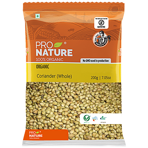 Buy Pro Nature Organic Coriander Whole 200 Gm Pouch Online At Best 