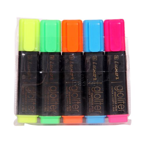 Buy Luxor Gloliter Marker Pen 5 Colors 5 Pc Online At Best Price of Rs ...