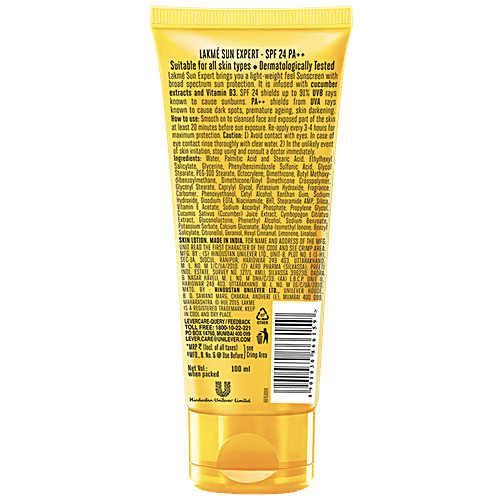 lakme sunscreen lotion spf 24