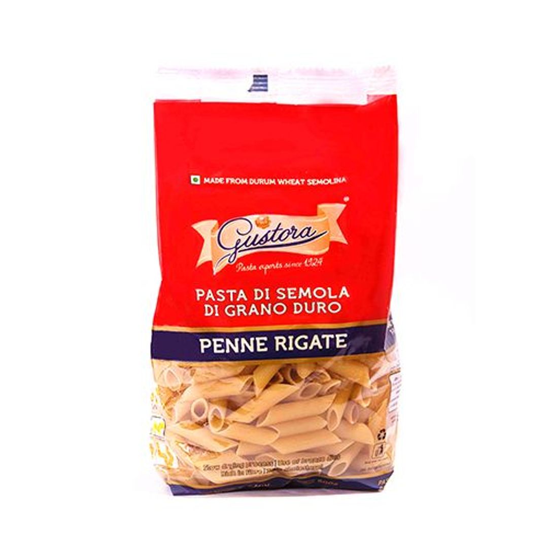 Buy Gustora Penne Rigate Durum Wheat Semolina 500 Gm Pouch Online At