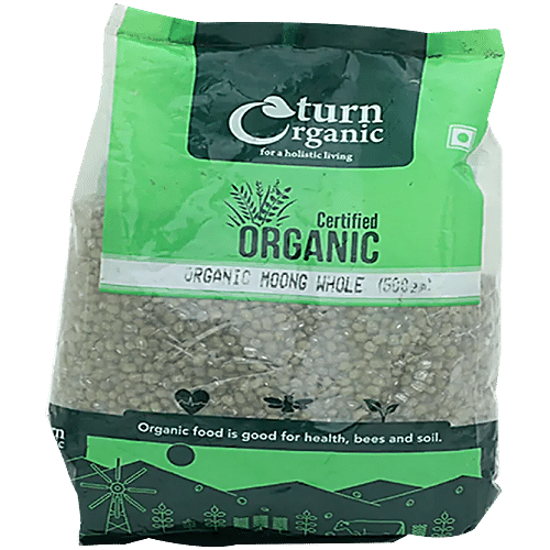 Buy Turn Organic Moong Whole 500 Gm Pouch Online At Best Price of Rs ...