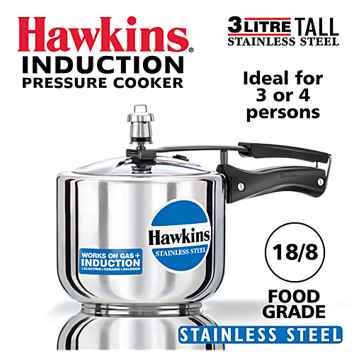 hawkins stainless steel wide pressure cooker