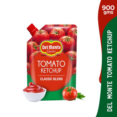 Del Monte  Tomato Ketchup - Classic Blend, Rich & Thick Condiment, 900 g Spout Pouch No Added Colours, No MSG